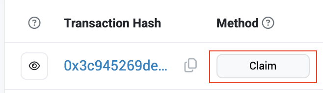 Example of Claim Many transaction for packs